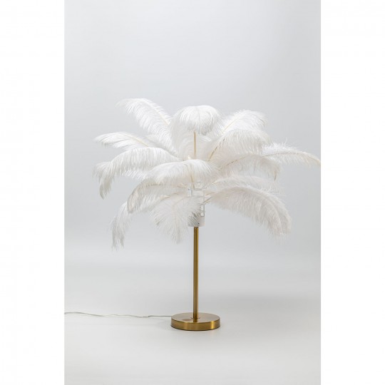 Lampe à poser Feather Palm blanc 60cm
