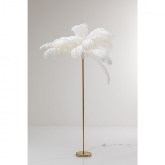 Lampadaire Feather Palm blanc 165cm