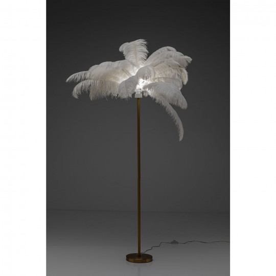 Lampadaire Feather Palm blanc 165cm