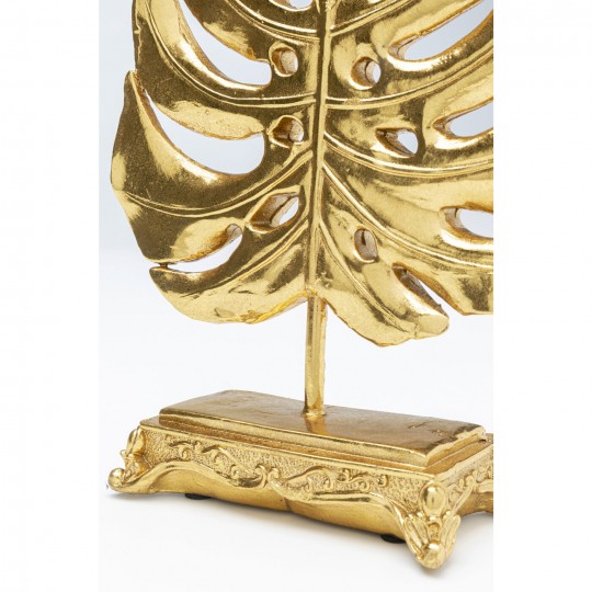 Peça decorativa monstera leaf gold