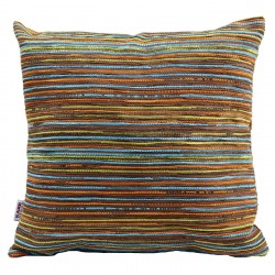 Coussin Colourful Stripes marron 40x40cm