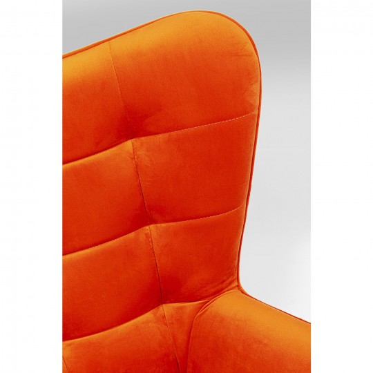 Fauteuil pivotant Oscar velours orange
