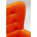 Fauteuil pivotant Oscar velours orange