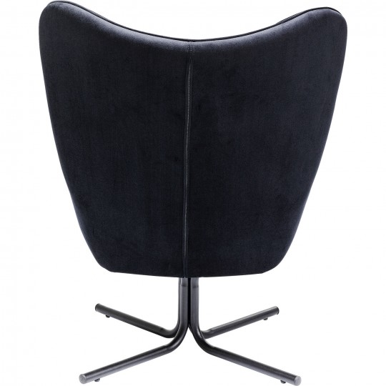 Fauteuil pivotant Oscar velours nooir