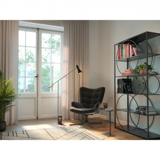 Fauteuil pivotant Oscar velours nooir