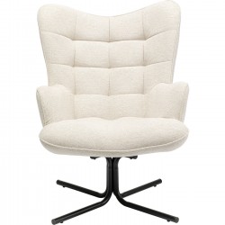 Fauteuil pivotant Oscar crème