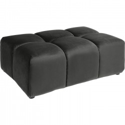 Pouf Belami velours gris