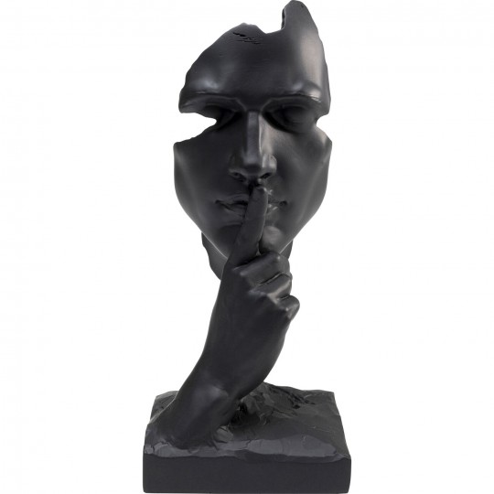 Objet décoratif Quiet Face noir 31cm