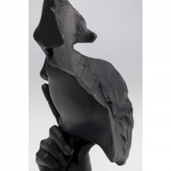 Objet décoratif Quiet Face noir 31cm