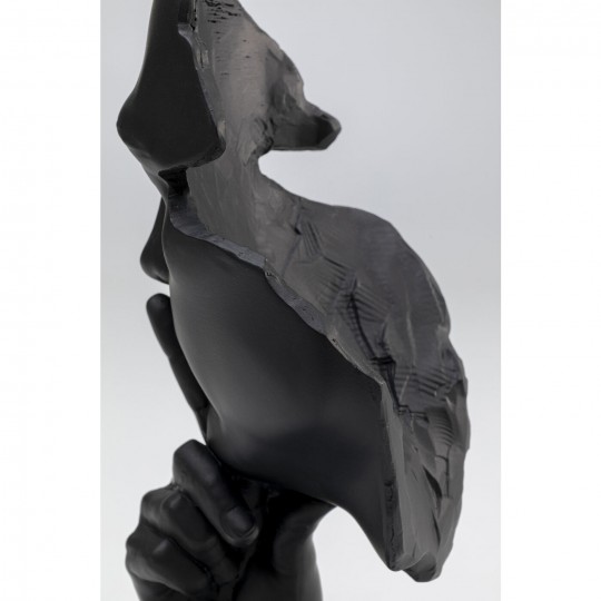 Objet décoratif Quiet Face noir 31cm