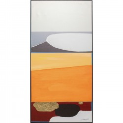 Tableau encadré Abstract Shapes orange 73x143cm