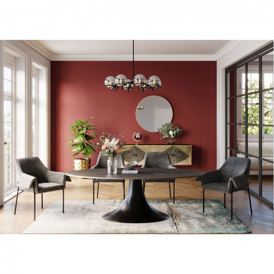 Cadeira de braços Bess Grey Cadeira de braços Bess Grey