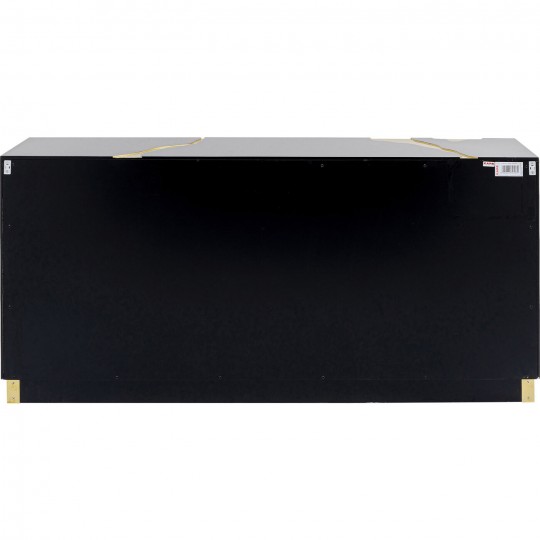 Aparador Cracked Preto Dourado 165x80cm Aparador Cracked Preto Dourado 165x80cm