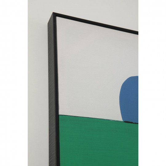 Quadro com Moldura Abstract Shapes verde 73x143cm