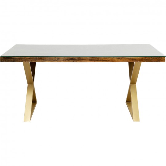 Mesa Conley Cross Brass 180x90cm
