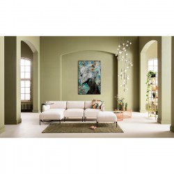 Tableau en verre Lady Flower 100x150cm