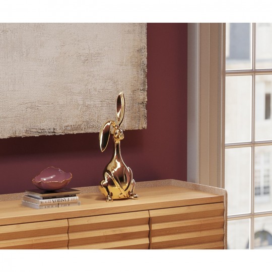 Estatueta decorativa Bunny Dourado 52 cm