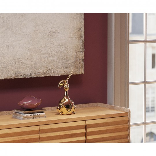 Peça decorativa Bunny Dourado 37 cm