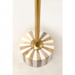 Table d appoint Domero Cirque laiton blanc Ø25cm