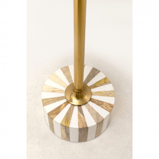 Table d appoint Domero Cirque laiton blanc Ø25cm