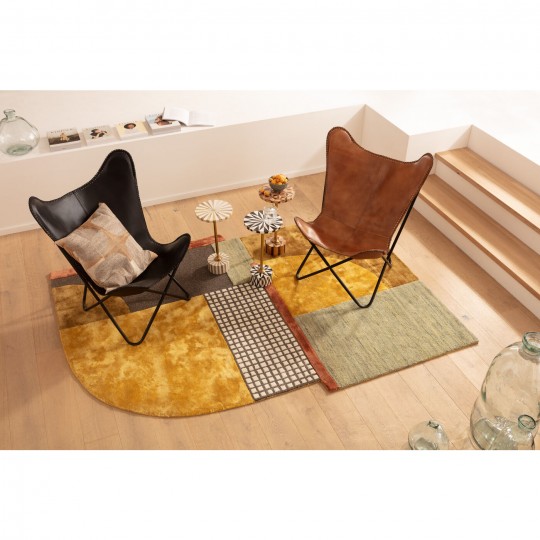 Table d appoint Domero Cirque laiton blanc Ø25cm