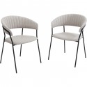 Chaise a. acc. Belle beige (2/set)