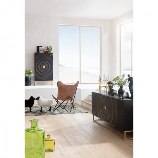 Buffet Madeira foncé 177x75cm