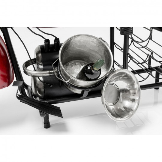 Meuble bar Motorbike rouge