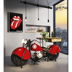 Meuble bar Motorbike rouge