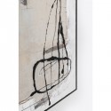 Tableau encadré Dust gris 100x100cm