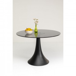 Table Grande Possibilita verre fumé Ø110cm