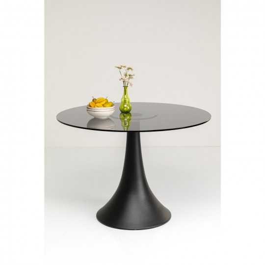 Table Grande Possibilita verre fumé Ø110cm