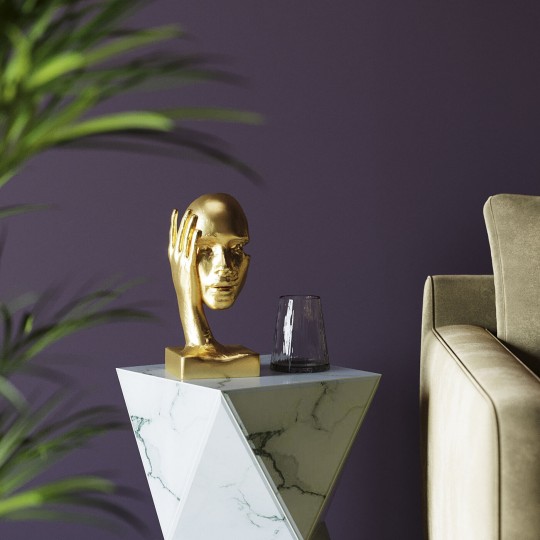 Objeto decorativo In my Mind Dourado 30cm