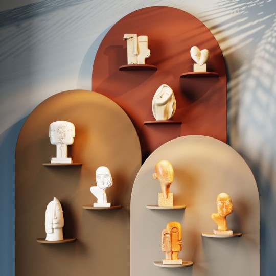 Peça decorativa Symmetric Face 28 cm