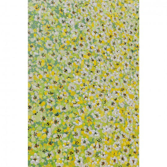 Tela Flower Boat Roxo/Branco 80x100cm