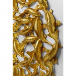 "Decoração de Parede School of Koi Gold Ø160 cm   54340"