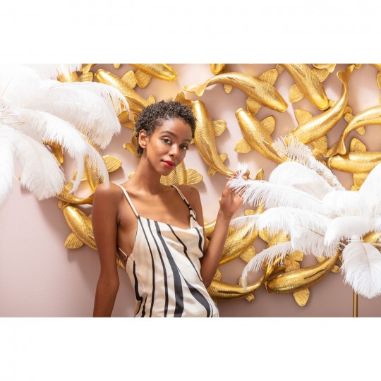 "Decoração de Parede School of Koi Gold Ø160 cm 54340" "Decoração de Parede School of Koi Gold Ø160 cm 54340"