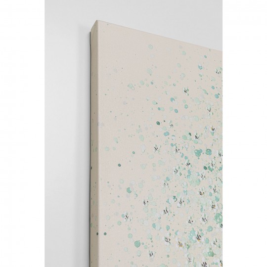 Tela Flower Boat Beige verde 120x160 cm