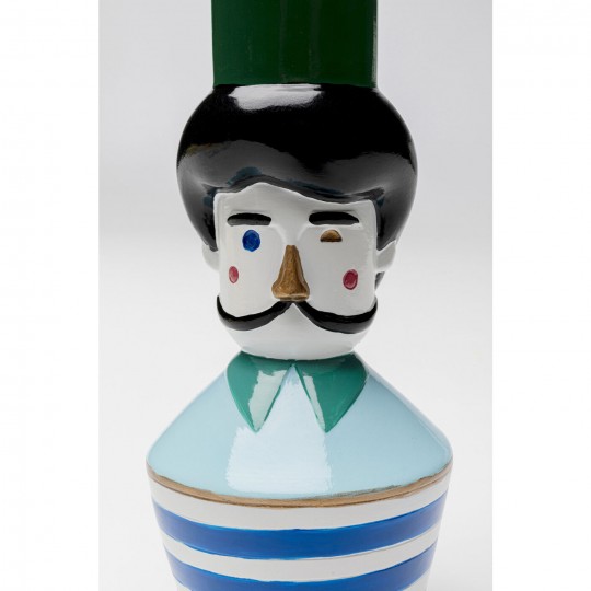 Castiçal Monsieur Mustache 16cm
