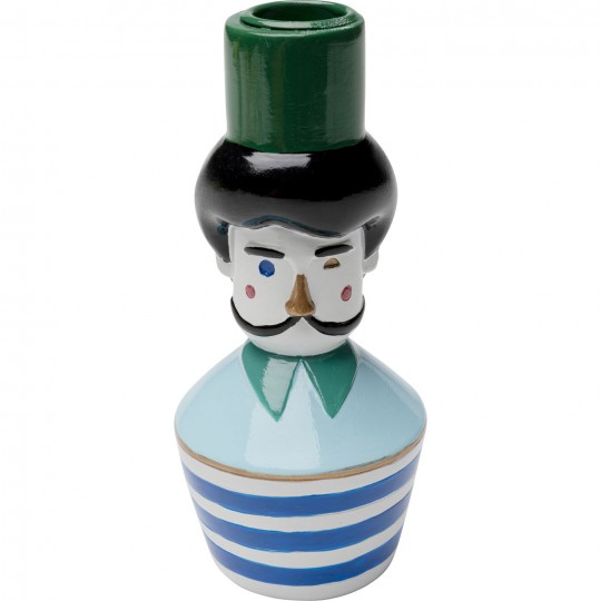 Castiçal Monsieur Mustache 16cm