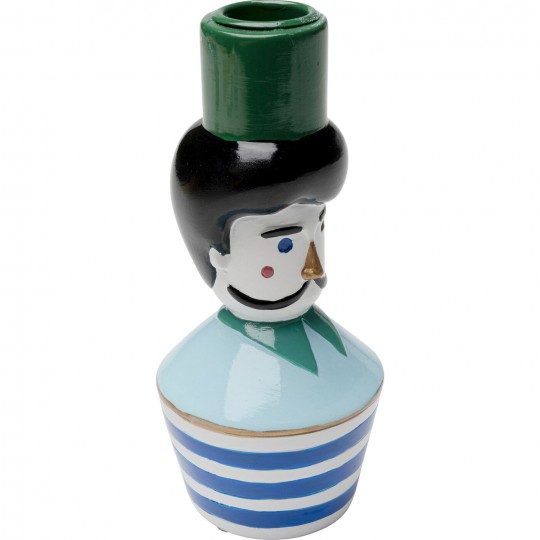 Castiçal Monsieur Mustache 16cm