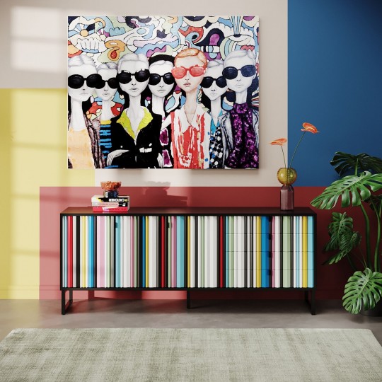 Aparador Concertina Colore 186x74cm Aparador Concertina Colore 186x74cm