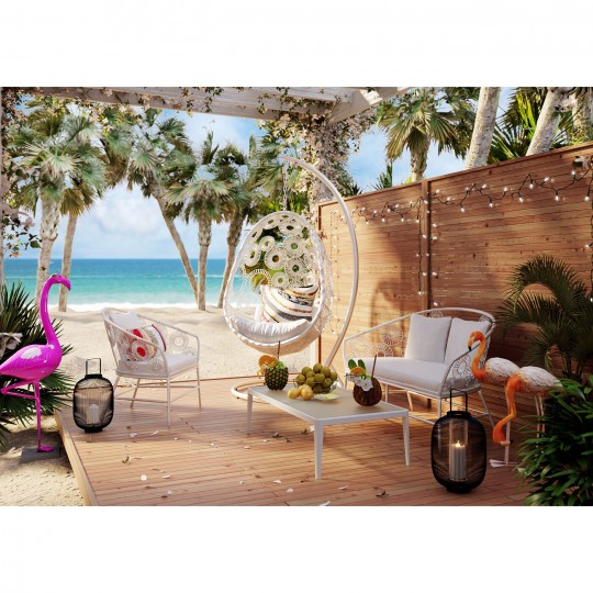 Chaise suspendue Ibiza blanc