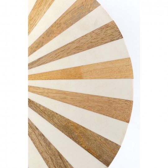Table d appoint Domero Cirque laiton blanc Ø40cm
