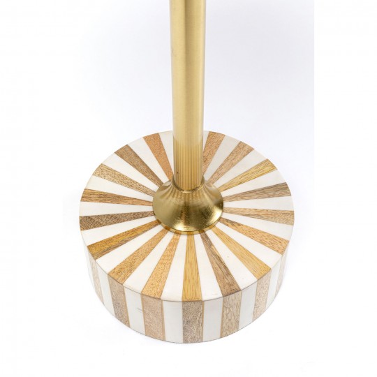 Table d appoint Domero Cirque laiton blanc Ø40cm