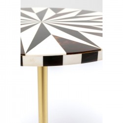 Table d appoint Domero Star noir blanc Ø40cm