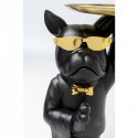 Table d appoint Cool Bulldog Tray noir 34x55cm