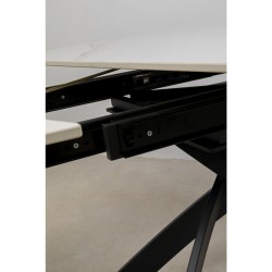Table à rallonges Twist onyx 120(30+30)x90cm