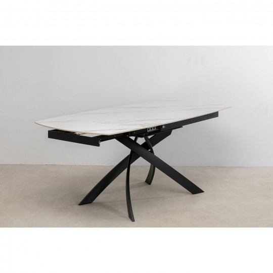 Table à rallonges Twist onyx 120(30+30)x90cm