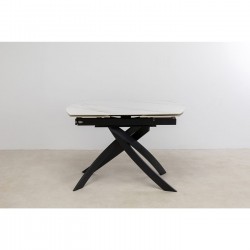 Table à rallonges Twist onyx 120(30+30)x90cm